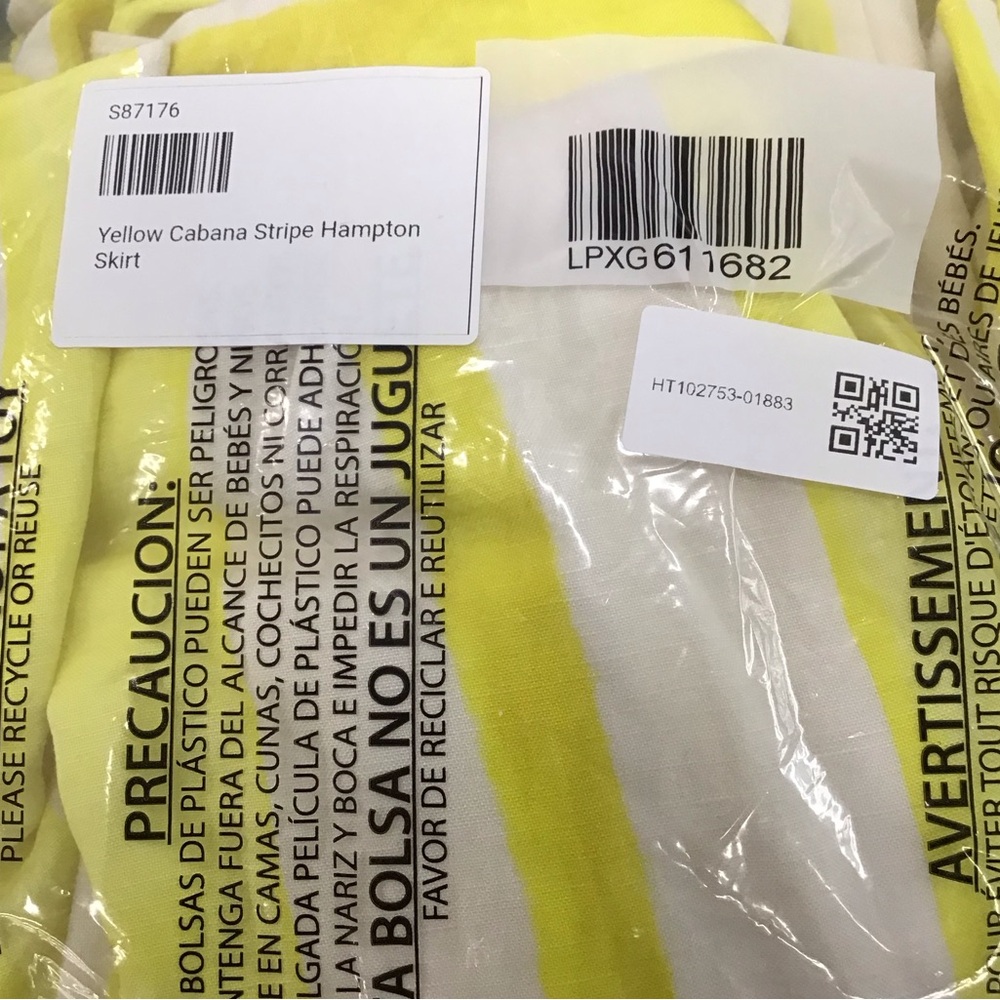 NWT Tuckernuck Yellow and White Skirt size XL - Picture 8 of 8